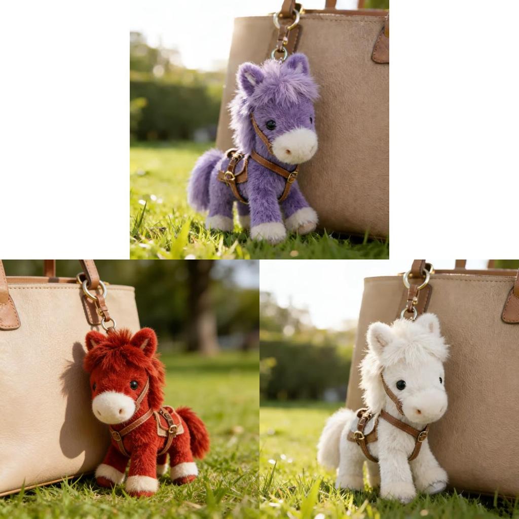 Ponytata Plush Pony Keychain With Anodized Finish And Gift Box For Kids And Teens