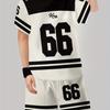 Boys' Set of Fashionable 3D Printed Casual Pullover, Short Sleeved Shorts, T Sports Shirt, Boys' Outdoor T-shirt Shorts Set