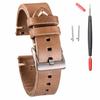 22mm Leather Watch Band for Men and Women, Vintage Handmade Horween Chromexcel Soft Leather Watch Strap Replacement