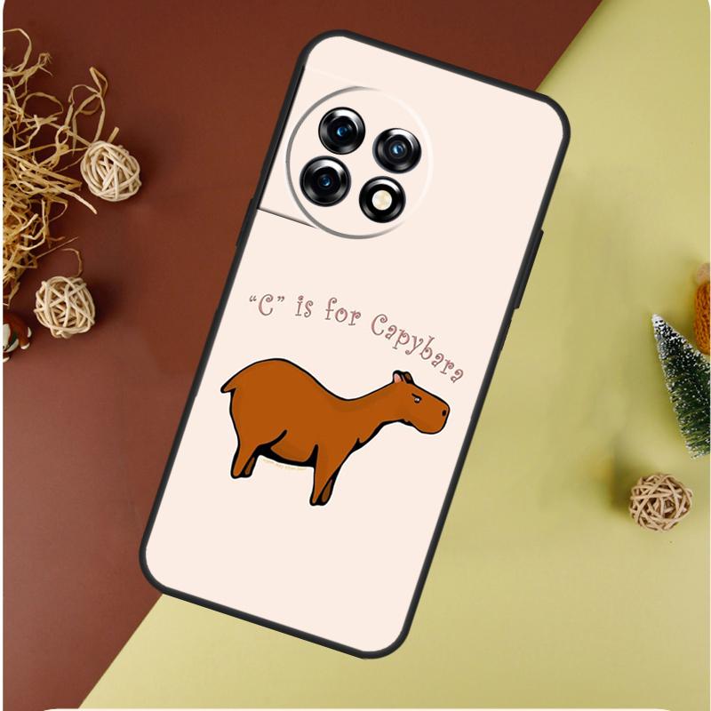 Capybara  Lovely Animal For OnePlus 13 13R 12 12R 11 9 10 Pro 8T 9RT 10T 10R Nord 4 CE 2 3 Lite N20 N30 Phone Case