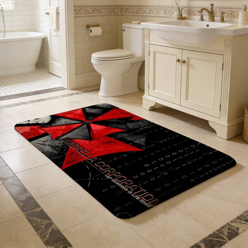 Horror Movie Umbrella Corporation Hallway Carpet Washable Non-Slip Living Room Sofa Chairs Area Mat Kitchen Doormat Area Rug