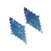 New Popular Jewelry Claw Chain Long Tassel Gradual Change Color Earrings Bride Stage Atmosphere Earrings