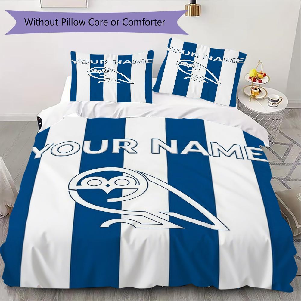 Custom Name Sheffield Wednesday Bedding,Quilt Set Quilt Cover Pillowcase Home Birthday Gift(1 * Duvet Cover + 2 * Pillowcase, Without Core)_xia