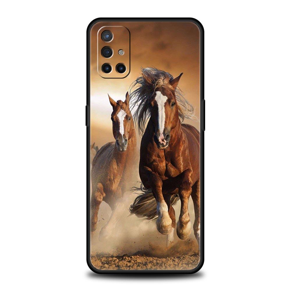 Beautiful Elegant Brown Horses Case For OnePlus 13 12 11 10 9 8 7T Pro 13R 12R 10R 9RT 8T Nord N200 N30 2T CE 2 3 5G Lite Cover