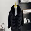 Magnetic Faux Fox Versatile Scarf Women Autumn Winter Korean Style Light Luxury Shawl Fluffy Pom Pom Elegant Cute Neck Wrap
