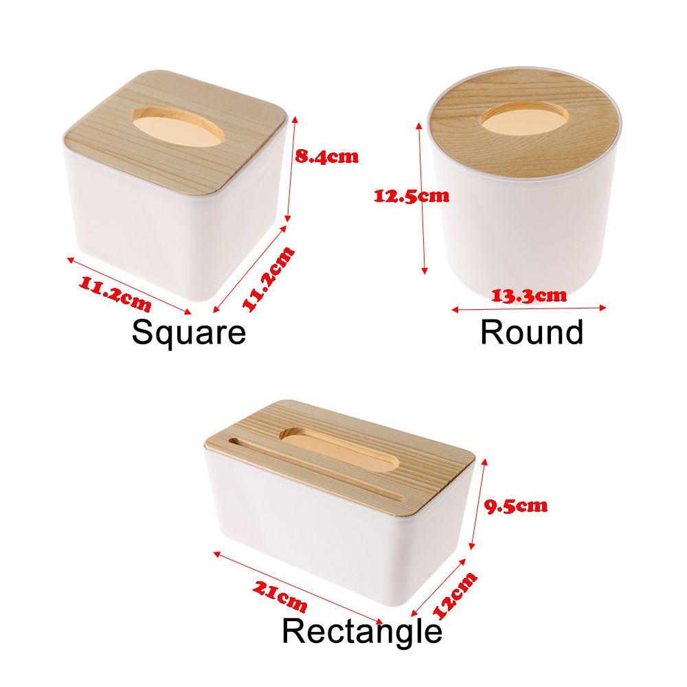 3 PCS Creative Wood Interior Products Wooden Tissue Box Napkin Paper Boxes Storage Case Cover Holder