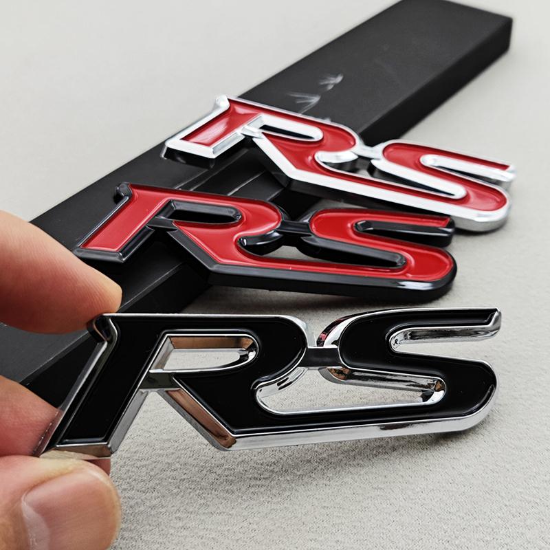 3D ABS Car Sticker Logo RS Letters Rear Trunk Emblem Badge For Chevrolet Road Sport Cruze Camaro Trax Blazer Malibu Accessories