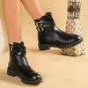 Women Ankle Boots 2026 Women Shoes Fashion Round Toe Ladies Short Boot Zipper Low Heel Casual Autumn Buckle Women's Botas Mujer