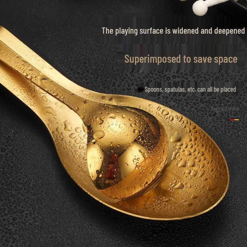 Thickened Stainless Steel Buffet Clip Tray & Utensil Storage Rack