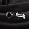Black Onyx Gemstone 925 Sterling Silver Jewelry Handmade Cufflinks 0.62" For Him CL-8-17
