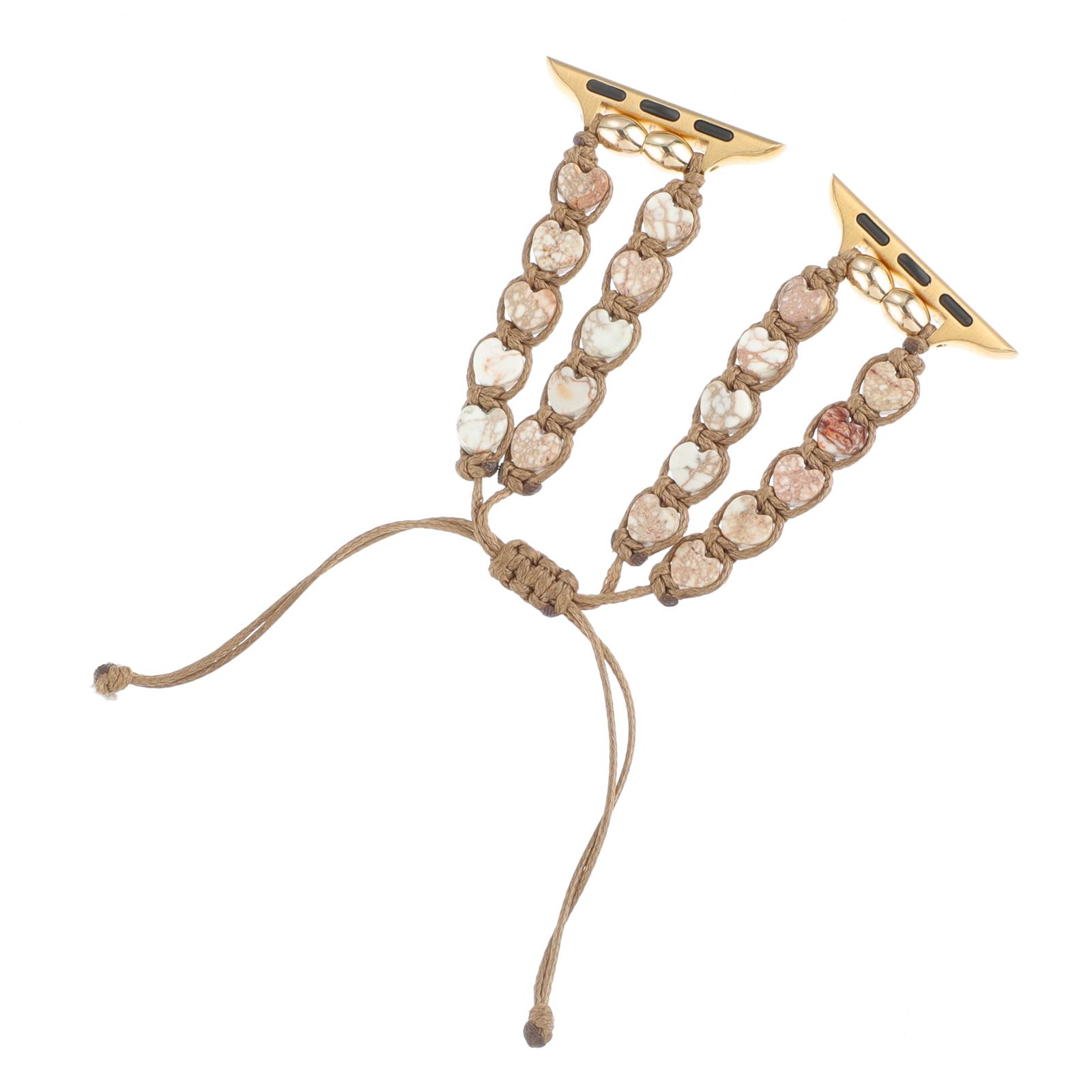 

Strap for Apple Watch Series 10 42mm/9 8 7 41mm/SE (2023) SE (2022) SE 6 5 4 40mm/3 2 1 38mm Watch Band Stone Metal Bracelet Multi-Color