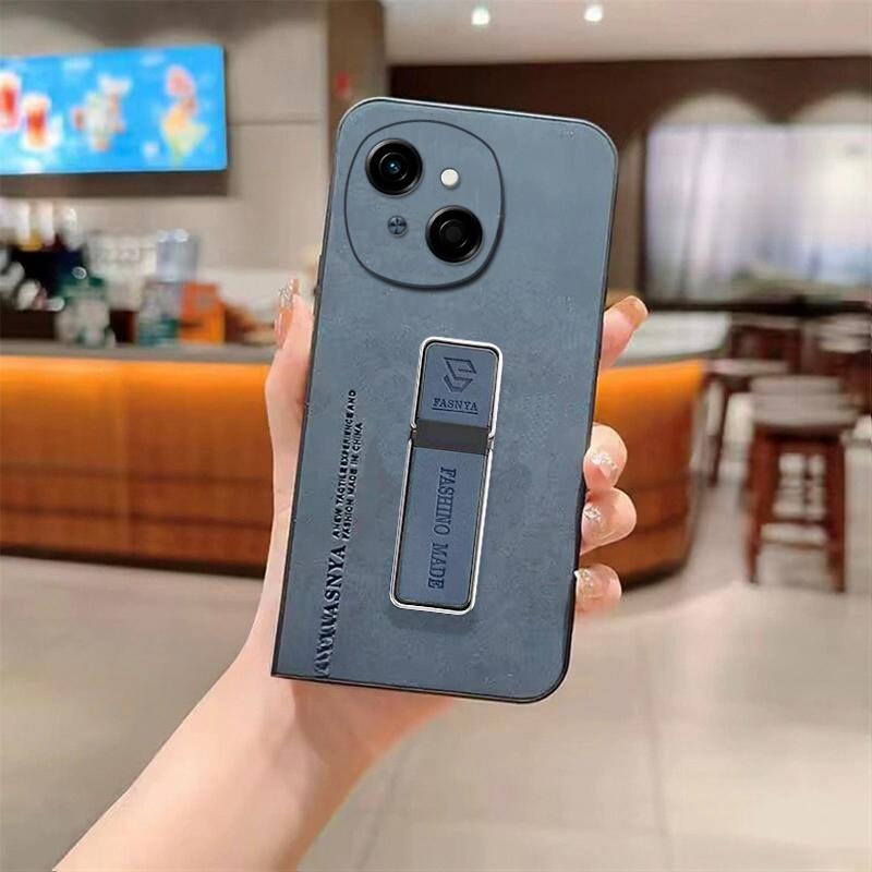 

Для Tecno POP 9 Skinsheep Leather Camera Shockproof Armor Case for Tecno POP9 Spark GO 1 2024 Magnetic Holder Stand Protect Silicone Edge Cover Tecno Spark GO 2024 синій