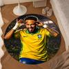 Brazilian Football Star Round mat Home Decor, Chair rug For livingroom,Bedroom, doormat home decor Birthday Gift Christmas Gifts