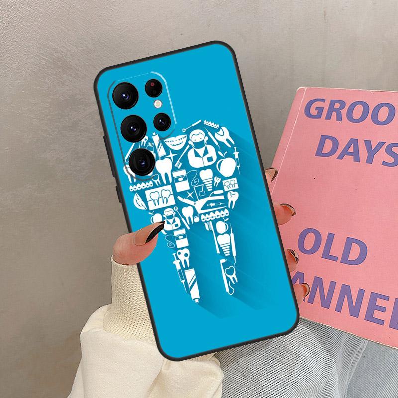 Dentist Tooth Dental Hygienist Case For Samsung Galaxy S25 Ultra S20 S21 S22 S23 S24 Ultra S9 S10 Plus S25 FE Cover Coque