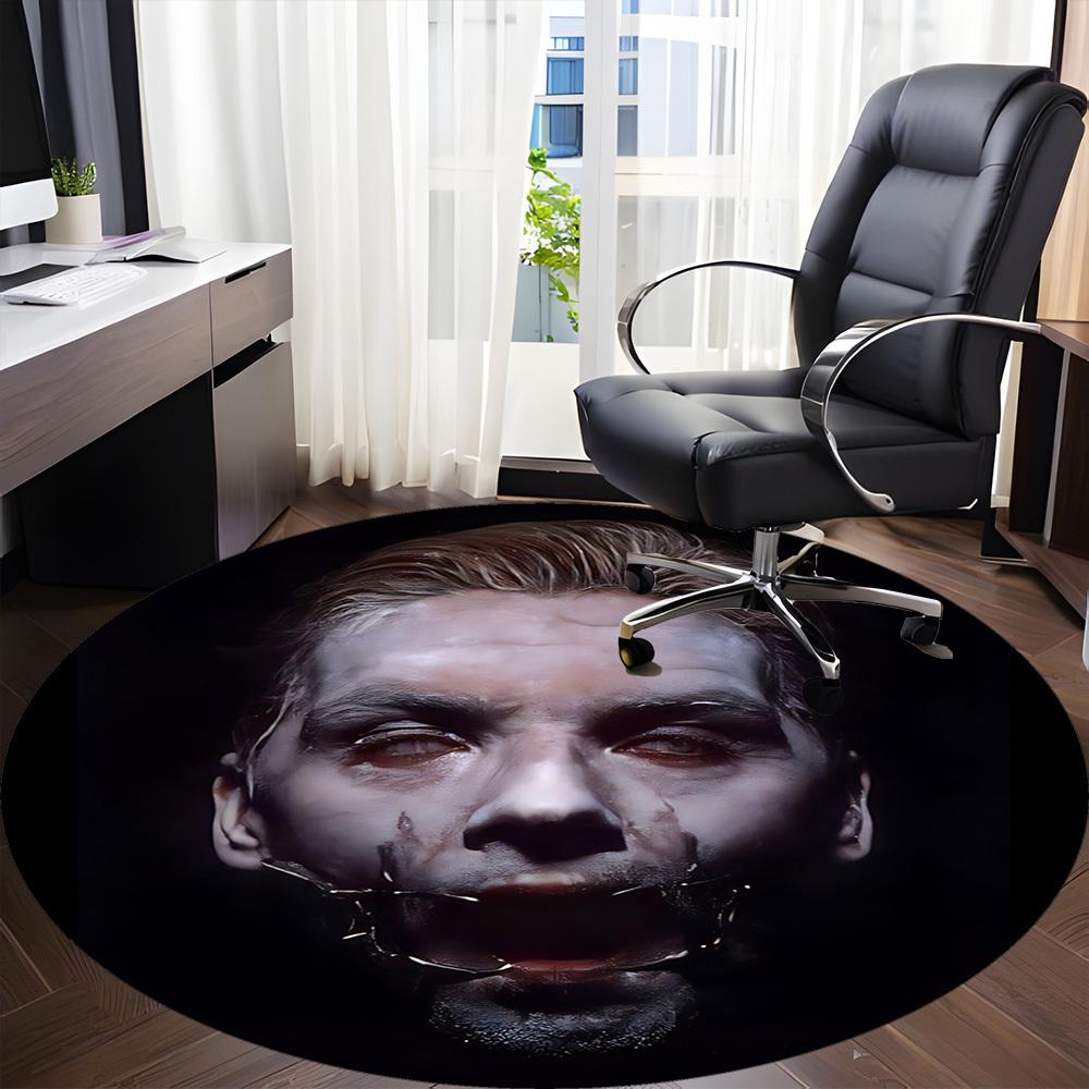 1pc Rammstein Carpet, Round Non-Slip Durable Large Size Office Carpet, Suitable for Office,yy250908052