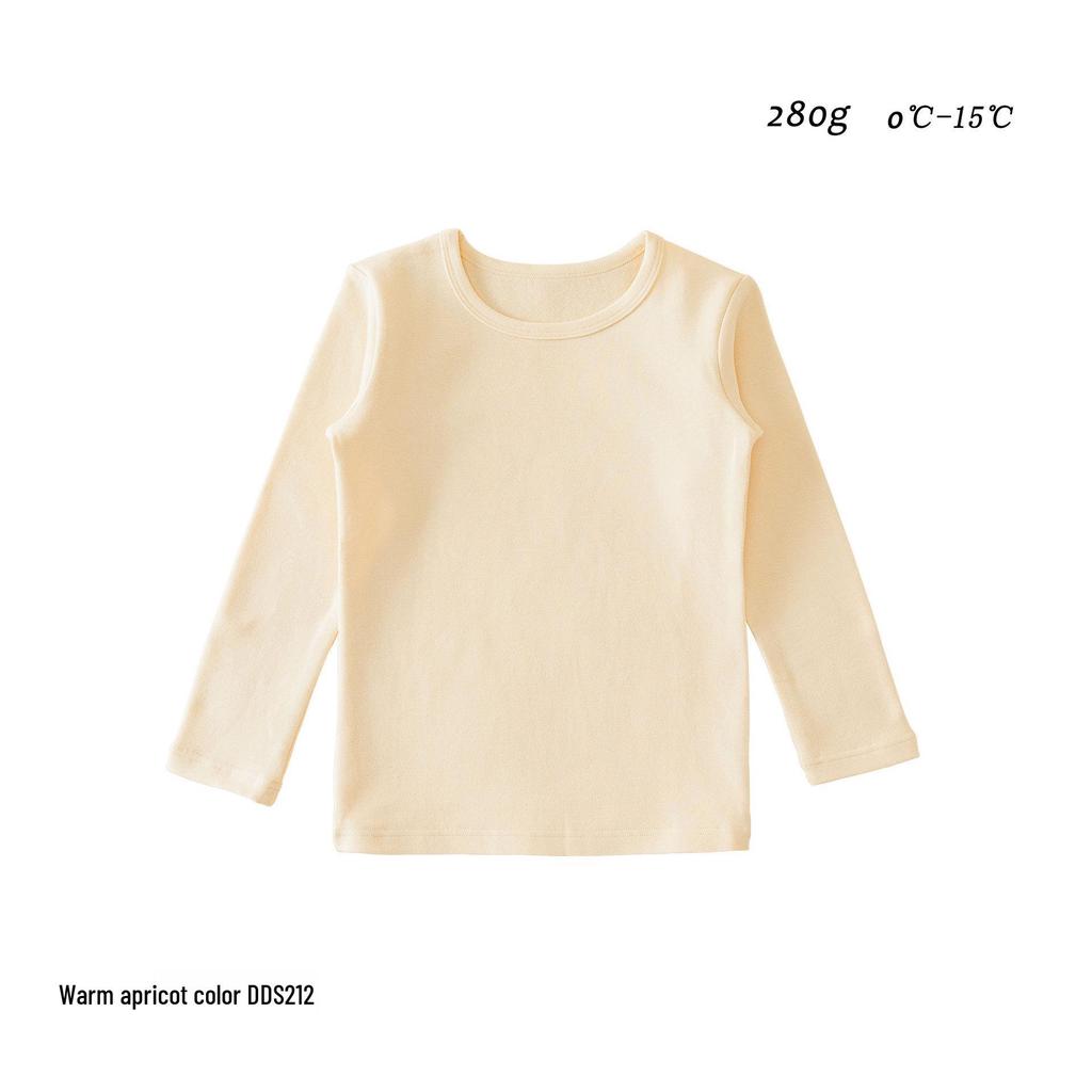 Children's Class A Pure Cotton Long Sleeve T-shirt - Autumn/Winter Round Neck Base Layer for Boys and Girls.