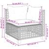 4 Piece Garden Sofa Set with Cushions Beige Poly Rattan