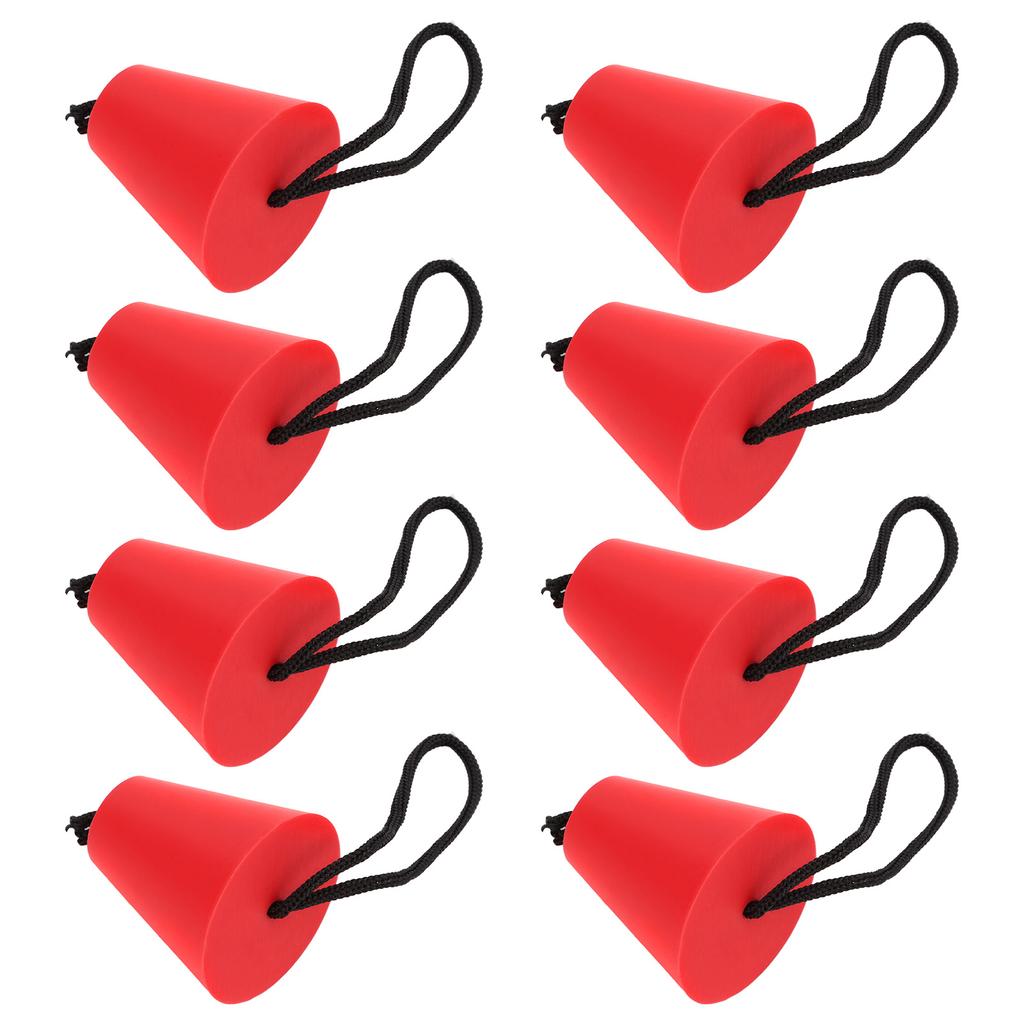 8Pcs Set Kayak Scupper Plug Silicone Drain Hole Bung Stopper with Lanyard for CanoeBlack
