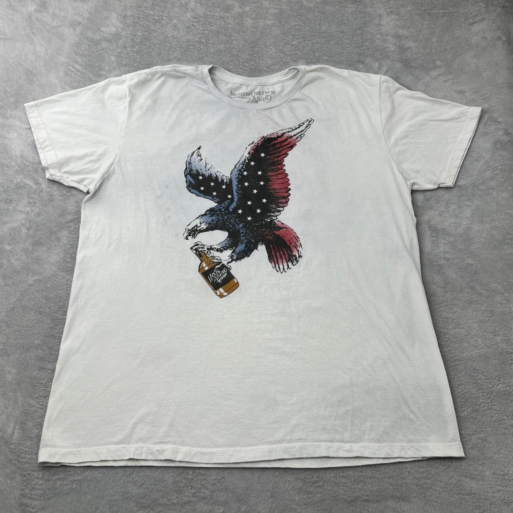 Moonshine Spirit Brad Paisley Eagle Graphic T-Shirt Size XXL White Men Americana Unisex T-Shirt