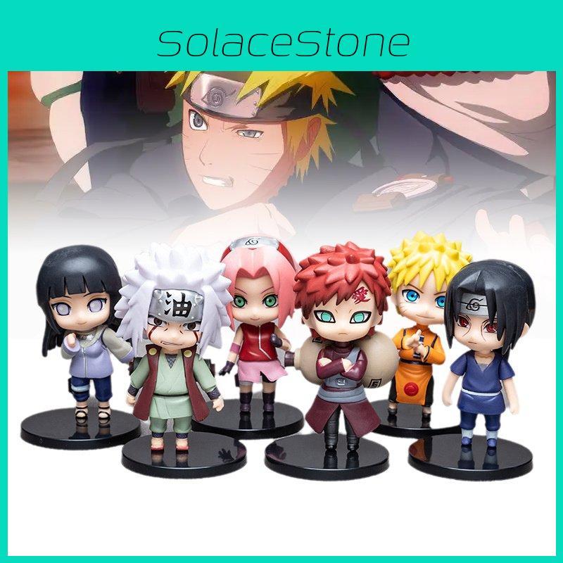 6pcs Character Naruto Pvc Toy Model Desktop Decoration Child Christmas Gift