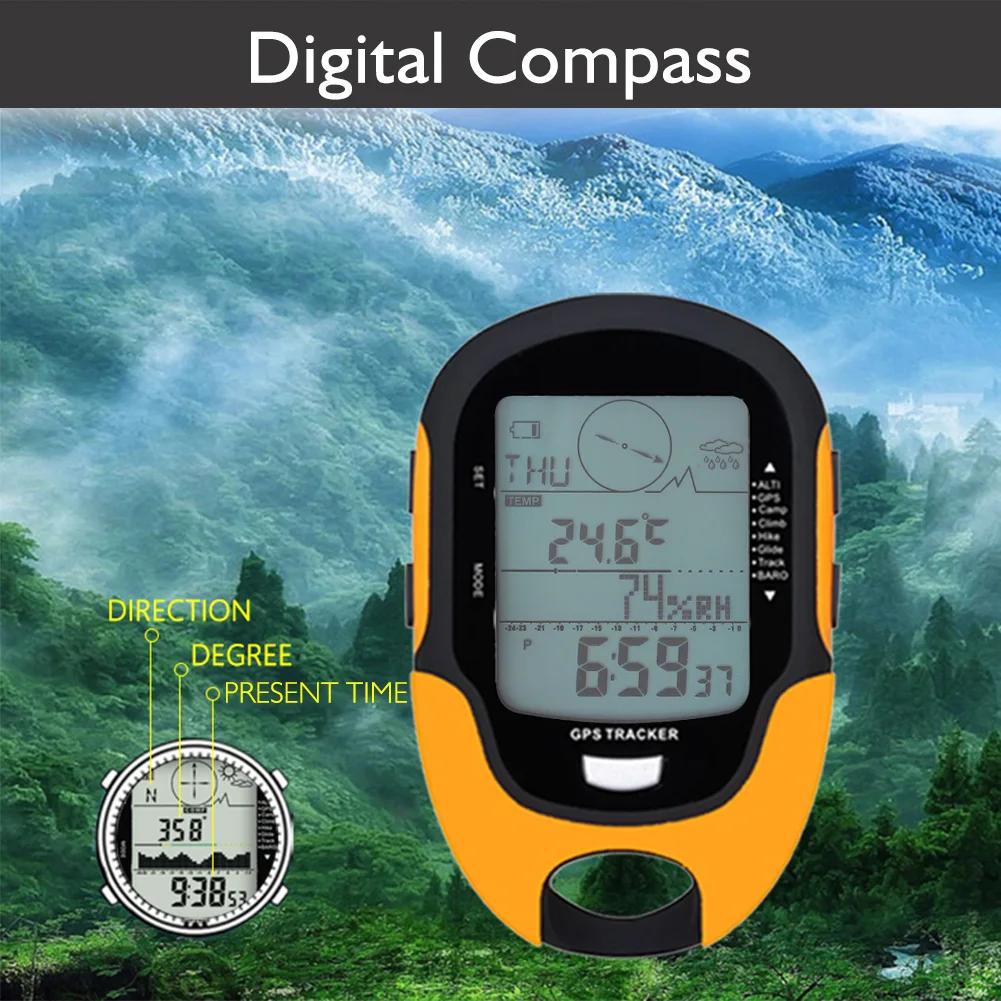 Digital GPS Navigation Receiver Handheld USB Rechargeable Digital Altimeter Barometer Digital Thermometer Digital Hygrometer