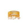 European and American Light Luxury Ring Niche Inlaid Zircon Water Drop Pendant Design Open Index Finger Ring Versatile Ring