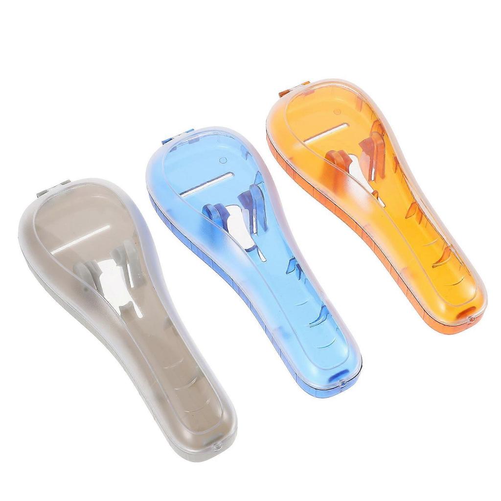 3Pcs Shaver Storage Boxes Travel Use Shaver Organizers Razor Bags (Assorted Color)