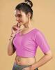 Cotton Blend Women's Casual Wear Blouse Indian Designer Half Sleeves Choli