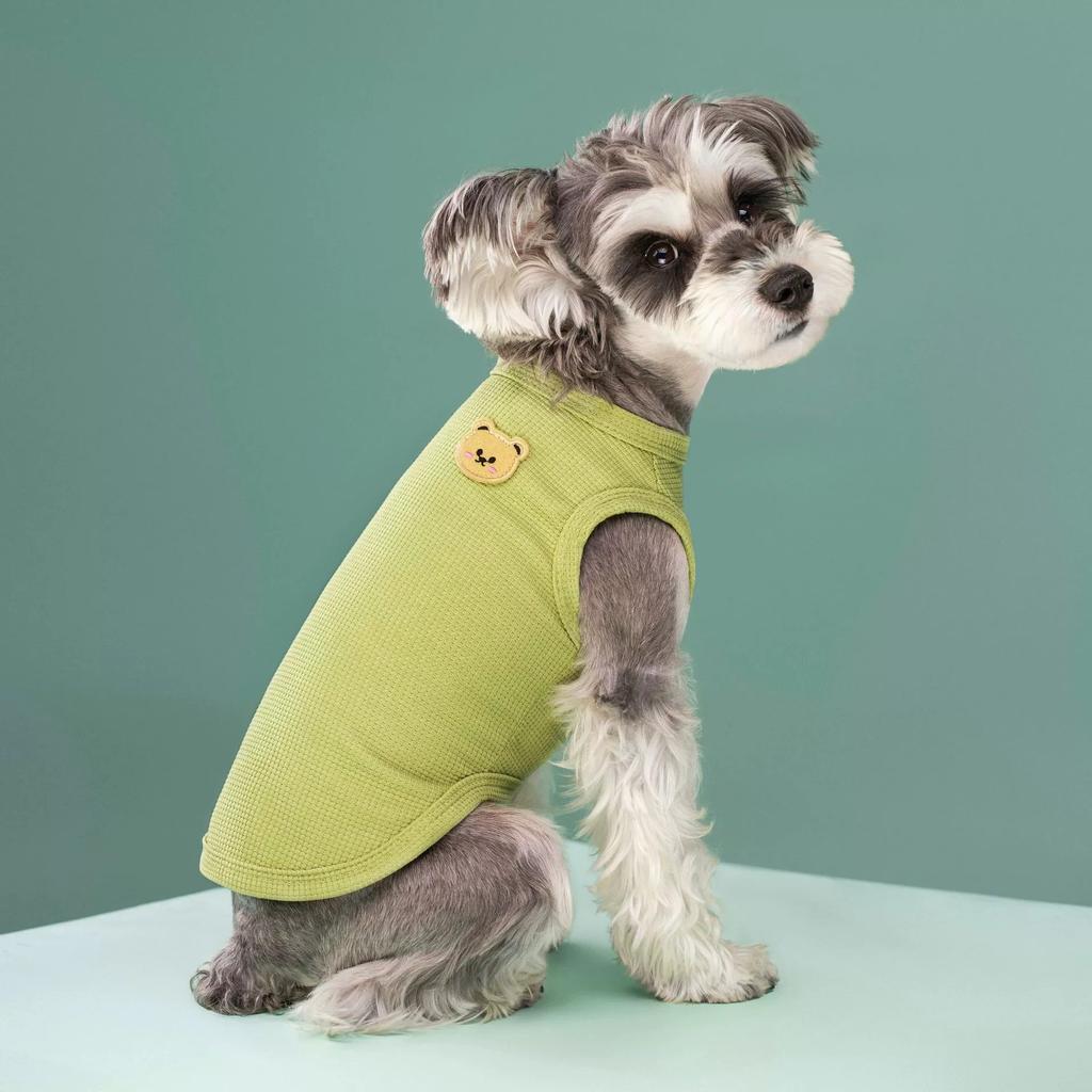 Spring Summer Pet Waffle Vest Teddy Bichon Puppy Dog Anxiety Outfit Cat Clothes Fashion Dog Clothes