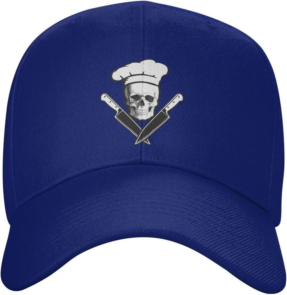 Skull Knives Chef Graphic Baseball Cap Adjustable Cotton Dad Hat Casual Unisex