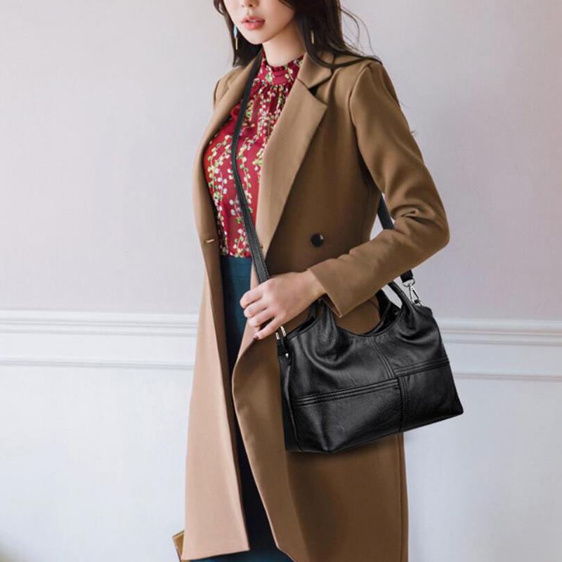 Weiche PU Leder Handtasche Hohe Qualität Frauen Tasche Casual Weibliche Messenger Tasche Solide Schulter Tasche Damen Umhängetasche