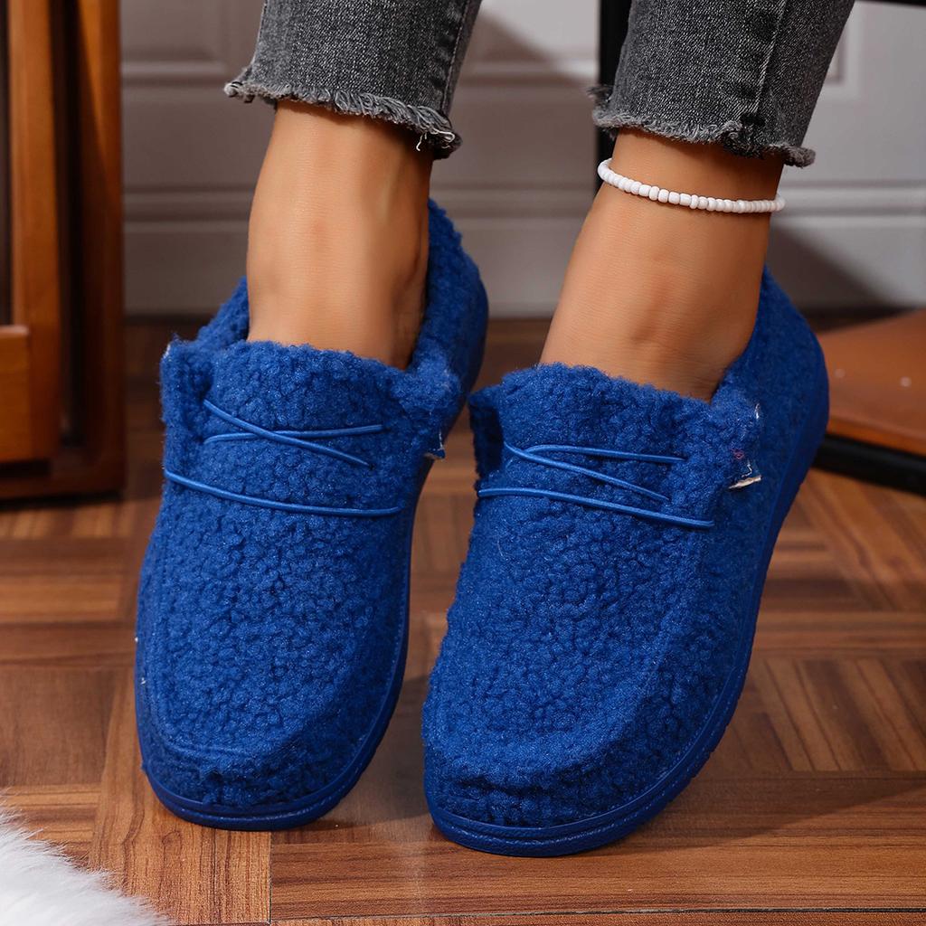 New Women's Autumn and Winter New Thick-soled Piled Thickened Warm Cotton Shoes Casual Flat Cotton Shoes