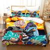 3D Print Anime Dragon Ball Super Saiyan Son Goku Duvet Cover Bedding Set Pillowcase Double For Kids Bedclothes Quilt Cover