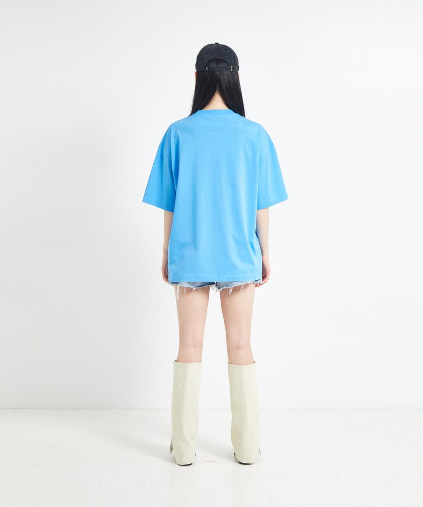 COTTONREBIRTHCLUB Boxy Thunder Graphic T-Shirt (Blue)