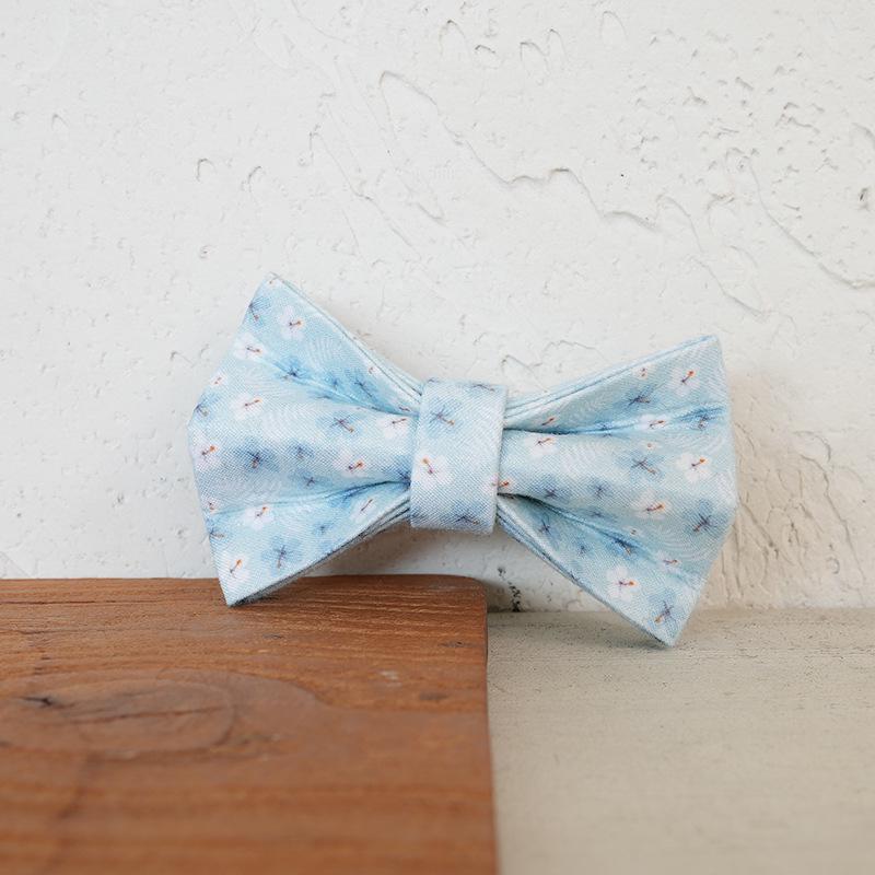Blue Goose Flower Cat Collar, Double Layer with Durable Zinc Alloy Buckle, Model UCC-181J