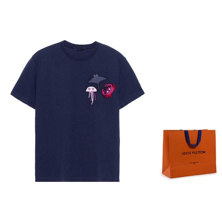 LOUIS VUITTON T Shirt Men's Blue 1A8R2I