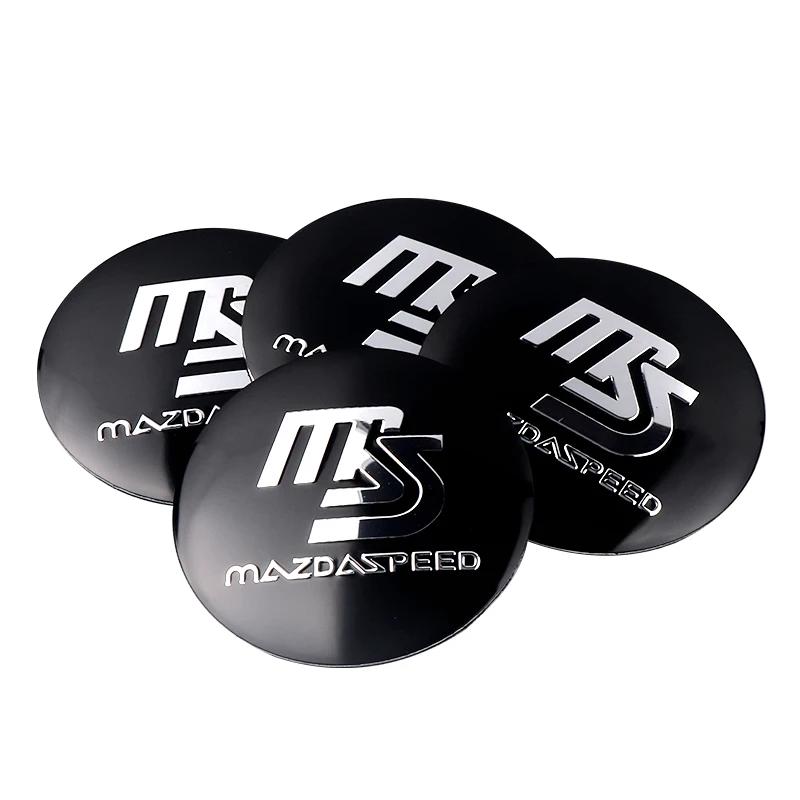 4pcs 56/60mm Car Wheel Center Cover Sticker Hub Cap For Mazda Speed MS 2 3 5 6 323 RX8 MX5 Axela Atenza CX-3 CX-4 CX-5 CX-8 CX-9 h3
