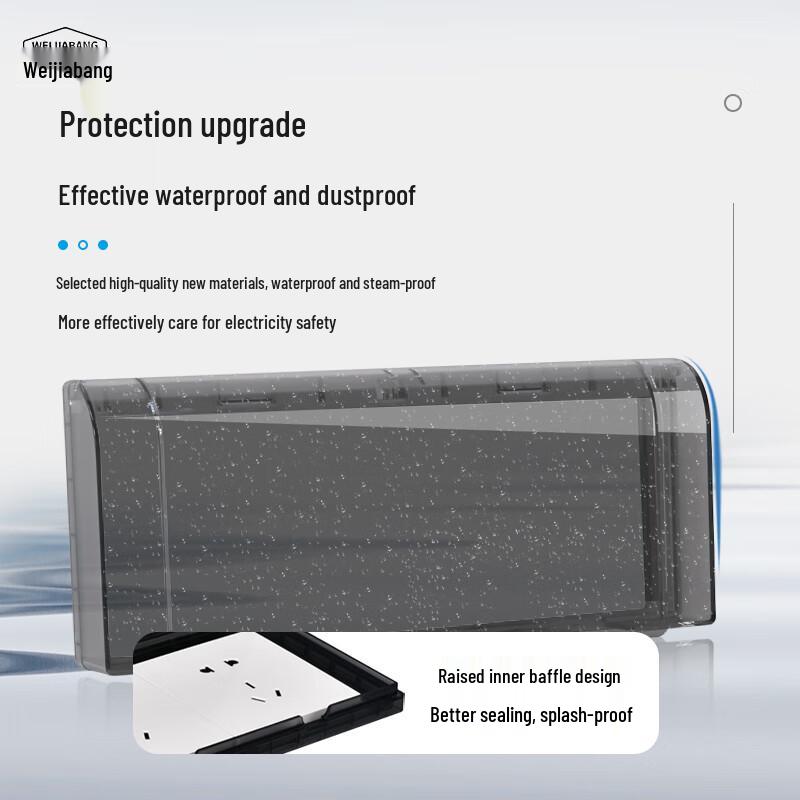 WEJIABANG 86-Type Three-Gang Waterproof Cover