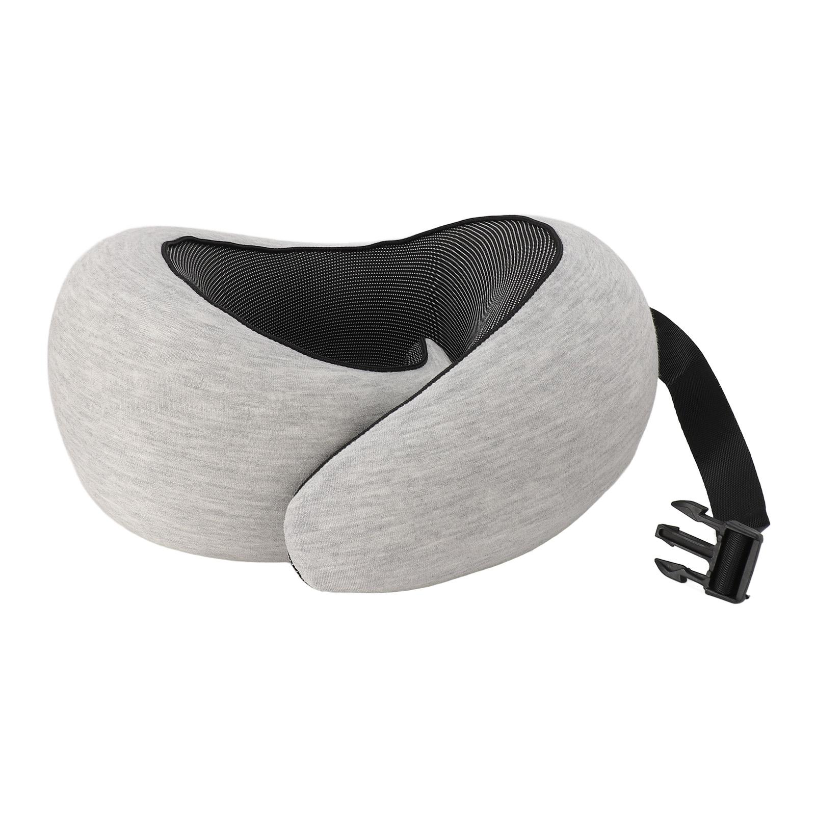 

Подушка для шеи U-образной формы для путешествий, двойная поддерживающая пряжка, пена с памятью, портативный подголовник, подушка для шеи для самолета