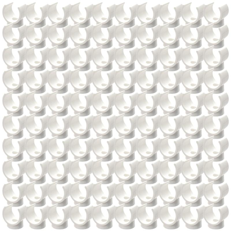 100Pcs Plastic U Shaped Pipe Clamp Water Pipes Support Fastener Heavy Duty Pipes Clamps Hangers Tubing Hose Holder