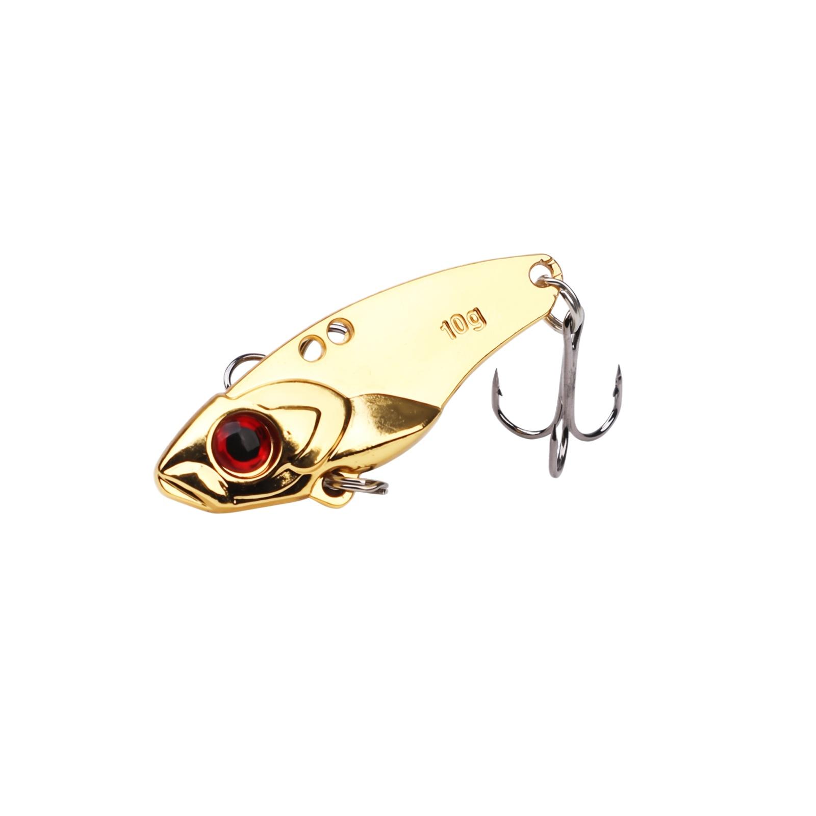 

Zinc Alloy Vibration Fishing Lure 15g Hard Bait for Freshwater Saltwater Lure with Laser Finish and Triple Hooks Suitable for Lure Fishing one size золотой