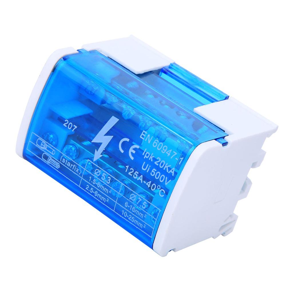 207 Din Rail Terminal Block Distribution Box 125A Distribution Box Electrical Distribution