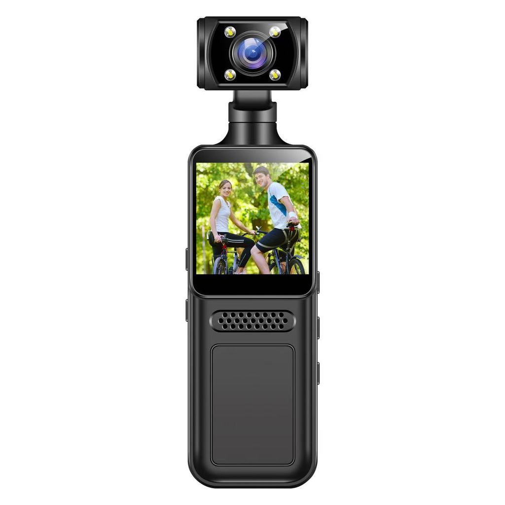 

4K Ultra HD Action Mini Camera 180 Rotatable Vlog Wifi Sports Cam Travel Bicycle Driver Recorder New NO Card чорний