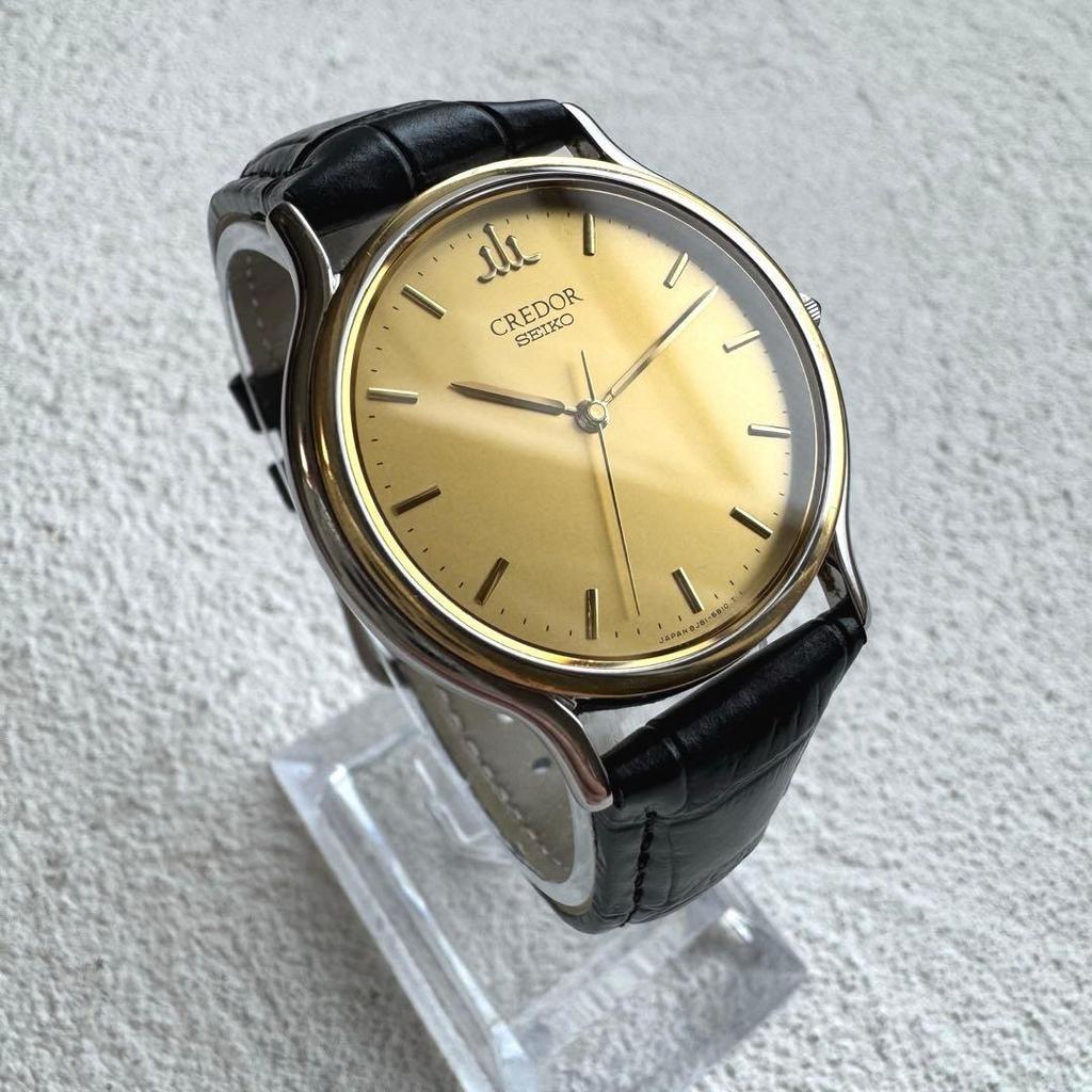 Used [New battery] SEIKO Credor 18KT gold dress watch men's watch
