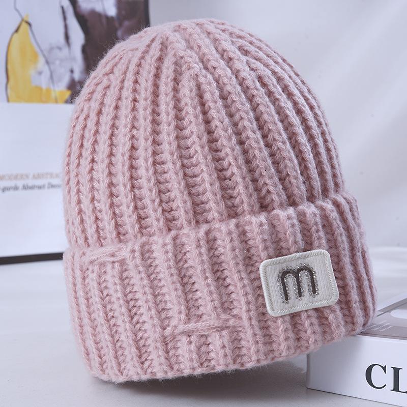 Women's Winter Warm Loose Knitted Hat Korean Style Versatile Windproof Ear Protection Couple Wool Hat