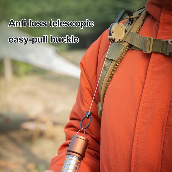 Fly Fishing Retractor Badge Reel with Wire Rope Multipurpose 360-Degree Rotation