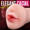 Male Masturbators for Oral Sex Lifelike Face Design Pocket Pussy Masturbator Sex Toy Tongue and Teeth, Realistic Blowjob Stroker for Men Masturbation