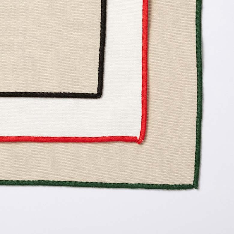 DEAN DELUCA Heavy Overlock Natural x 32 x 45 cm & Placemat, Green, Approx.