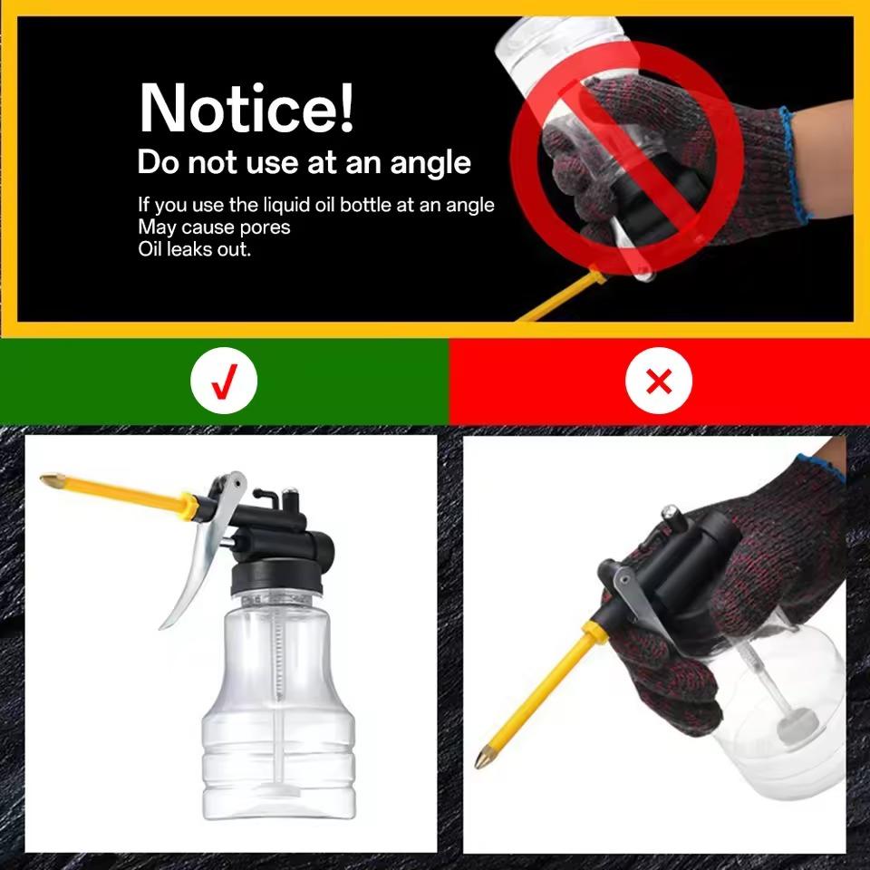 High Pressure Oiler Grease Flex Gun Oil Pump Cans 250ML Hand Tools Lubricator Clear Oil Can Transparent Plastic