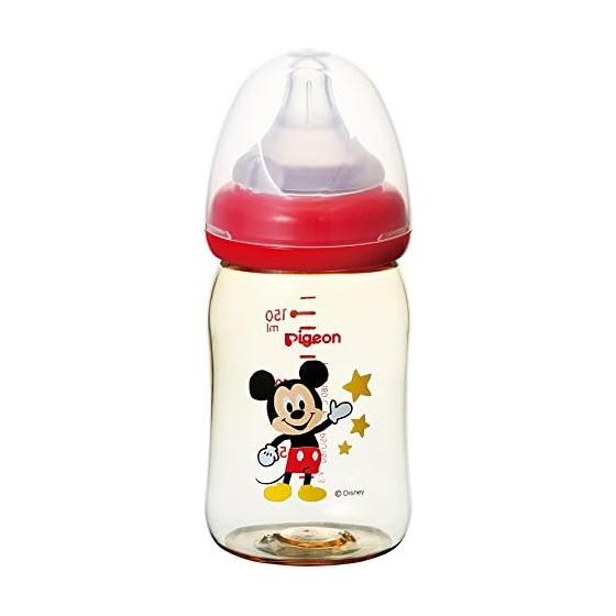 [Plastic 160ml] Pigeon Breastfeeding Baby Bottle Mickey Pattern Baby Bottle that definitely supports breastfeeding from 0 months